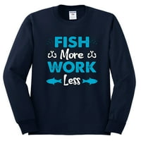 Divlji bobby, riba više radova manje pro ribolovci, ribolov, majica dugih rukava, mornarica, x-velika