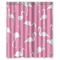 Greendecor flamingo Vodootporna zastor za tuširanje set sa kukama za kupatilo veličine