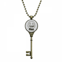 Gigle Haha Happy Chat Face Crtani ključ ogrlica privjesak privjesak ukrašen lanac