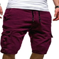 GLONME MENS Obične elastične kratke hlače Classic Fit Gym Mini pantalone Učvršćene boju Ljetne dno kratke