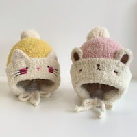 Slatka toddler vjetrootporna slatka zečja uši za bebe hat jesen i zimski paket kapa za lice za zaštitu