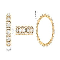 Klasični moissitni vjenčanik za žene - večni pojas, 14k bijelo zlato, SAD 10,50