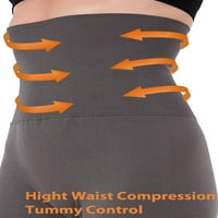 Kontrola tema visokog struka Kompresija za noge pune dužine Top hlače Fleece obložena plus veličina