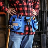 ToolTreau Džepna kožna alatna traka Velika torbica za bušilice čekić - plava