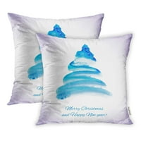 Plavi apstraktni božićni božićni blot u obliku drveća trokuta jastuk jastučni jastuk pokrov od 2