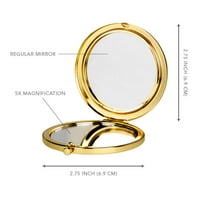 Koyal Veleprodaja kompaktnog ogledala za čast vjenčani poklon, zlato, nautičko, 1 pakovanje