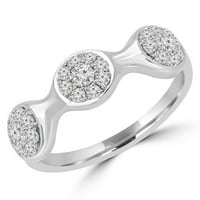 MD160282-P 0. CTW Diamond klaster modna godišnjica vjenčanja Veseli prsten u 18k bijelo zlato
