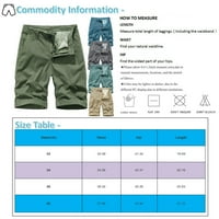 Clearce Muški kratke hlače Ljetne tanke sportove ravne pamučne kolekcije Kombinezoni Vojska zelena 34
