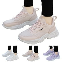 Ženske cipele mrežice prozračne udobne casual hoda cipele bez klizanja radna cipela, bijela, 7