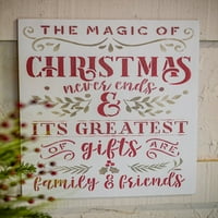 Čarobni Božić nikada ne završava - porodica i prijatelj šablona Studior DIY domaće dekor poklon zanat