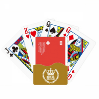 Turistička država Švicarska Jedinstvena zastava Memorijal Royal Flush Poker igračka karta
