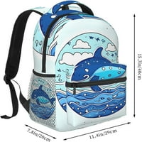 Mali kitov plivanje Velike lagane školske torbe srednjoškolske školske školske školske torbe za dječake