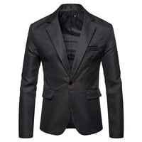 Leesechin Fashion Muška odijelo Džesnog poslovnog vjenčanog jakna za mlade tanka jakna siva l