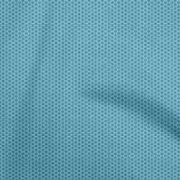 Onuone viskozni dres srednje plave tkanine Geometrijski šesterokutni haljini materijal tkanina za ispis