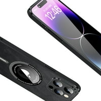 Mantto kožna tanka magnetska futrola za iPhone 14, ugrađena u magneti kompatibilna sa magsafe punjenjem,