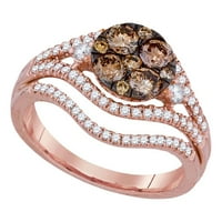 1 4CTW-Diamond Larissa modni smeđi prsten