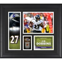 K. Dobbins Baltimore Ravens uokvirene 15 17 kolaž igrača sa loptom koja se koristi