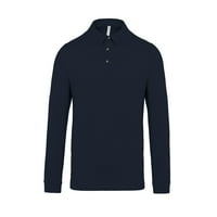 Jersey Plit Polo majica s dugim rukavima