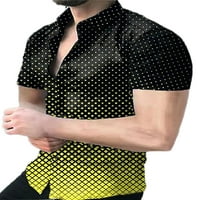 Capreze muške geometrijske tiskane ljetne košulje hip hop kratki rukav bluza za odmor 3D digitalni tisak