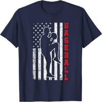 Baseball majica Želja Želja Američka zastava Baseball Pitcher majica