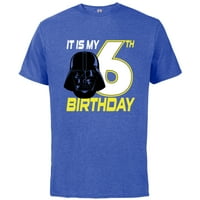 Star Wars Darth Vader 6. rođendan - Pamučna majica kratkih rukava za odrasle - prilagođeno-kraljevsko