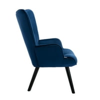 Stolica za slobodno vrijeme Accent stolica za tapacirana nakloničana stolica sa drvenim nogama za čitanje