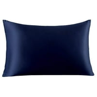 Domaći dekor Satin Jednostavni jastučnicu sa zatvaračem plavi