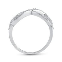 10k bijelo zlato okruglo Diamond Infinity prsten CTTW