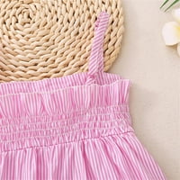 Ljetne haljine Djevojke pamučne prozračne suknje bez rukava za sunčanje ružičaste godine 3Y