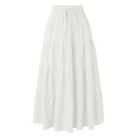 Suknje za tenis Aaiaymet za žene Ženska ljetna elastična visoka struka Boho Maxi suknja Ležerne prilike