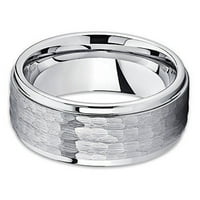 Čekić volfram prsten srebrni volframovi vjenčani vend četkani sivi volfram prsten volfram karbidne prsten