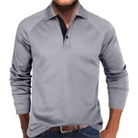 Halloween bavi čišćenje Muški kontrast boja gornji labav dugi rukav džep za ležernu majicu Top bluza