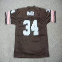 Neigned Kevin Mack Jersey # Cleveland Custom Prošičene smeđe fudbal New Nema marki Logos Veličine S-3XL