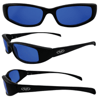 Par Global Vision Novi stav Black Sport Motocikl Jahanje sunčane naočale s plavim objektivom i sa dimnim
