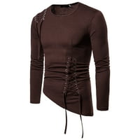 JSAierl grafičke majice za muškarce Ljeto Ležerne prilike 3D majica za tisak modni dugi rukav Top Plus
