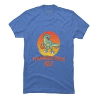Tyrannoscareus remen smiješnog dinosauura Halloween kostim muški ljubičasti grafički tee - Dizajn od
