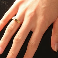 Lično modne dame vole simetrični cirkonski ženski priznati prijedlog prstena od nehrđajućeg čelika prsten