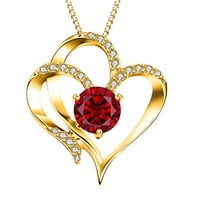 Keusn žensko dvanaest meseci slova srca Privjesak srebrna ljubav Zircon ogrlica Srce do srčanog rođenja