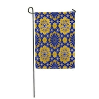 Plavi Istok Zellige Marokan Razil Mour Srednje uzorak Keramička okućnica za zastavu Keramička zastava