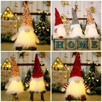 Božićni gnome lampice Ručno rađeni švedski Tomte Gnomes ukrasi Scandinavska Santa Plish lutka viseći