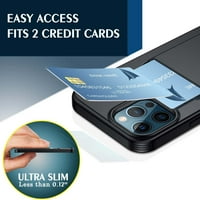 Petokaza za iPhone Pro WALet futrola, nosač kartica ultra BLING tanak tanka jasna fleksibilna TPU gel