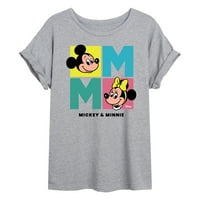 Disney - Minnie Mickey - Juniors idealna Flowy mišićna majica