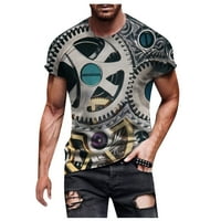 Podplug Muškarci Proljeće Ljeto Ležerne tanke 3D tiskane majice kratkih rukava Top bluza