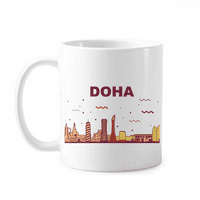 Gradska znamenitost Building Doha MUG Pottery Cerac Kafe Porcelanski čas