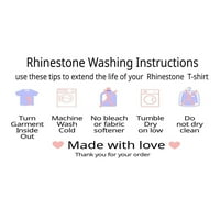 Custom Dizajn Rhinestone Bling Bling kratki rukav majica-istinski kraljevski unise odrasli - m
