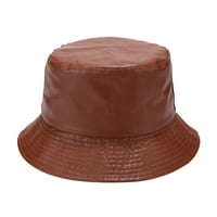 Booker kašika Hat kožna ribarska kapa Ženska čista boja Jednostavna kapu za umivaonik Vanjski svestran