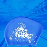 Silikonska plička kapa za duge kose žene vodootporne kopče za plivanje dame ronilački hat za plivanje