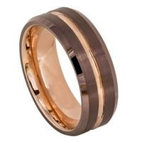 Prilagođeni personalizirani graviranje vjenčanih prstena za vjenčanje za njega i njezina ivica brušena