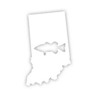 Indiana Bass naljepnica naljepnica - samoljepljivi vinil - otporan na vremenske uvjete - izrađene u
