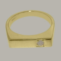 Britanci napravio 14k žuto zlatni prsten sa prirodnim Opal muškim prstenom - Opcije veličine - Veličina